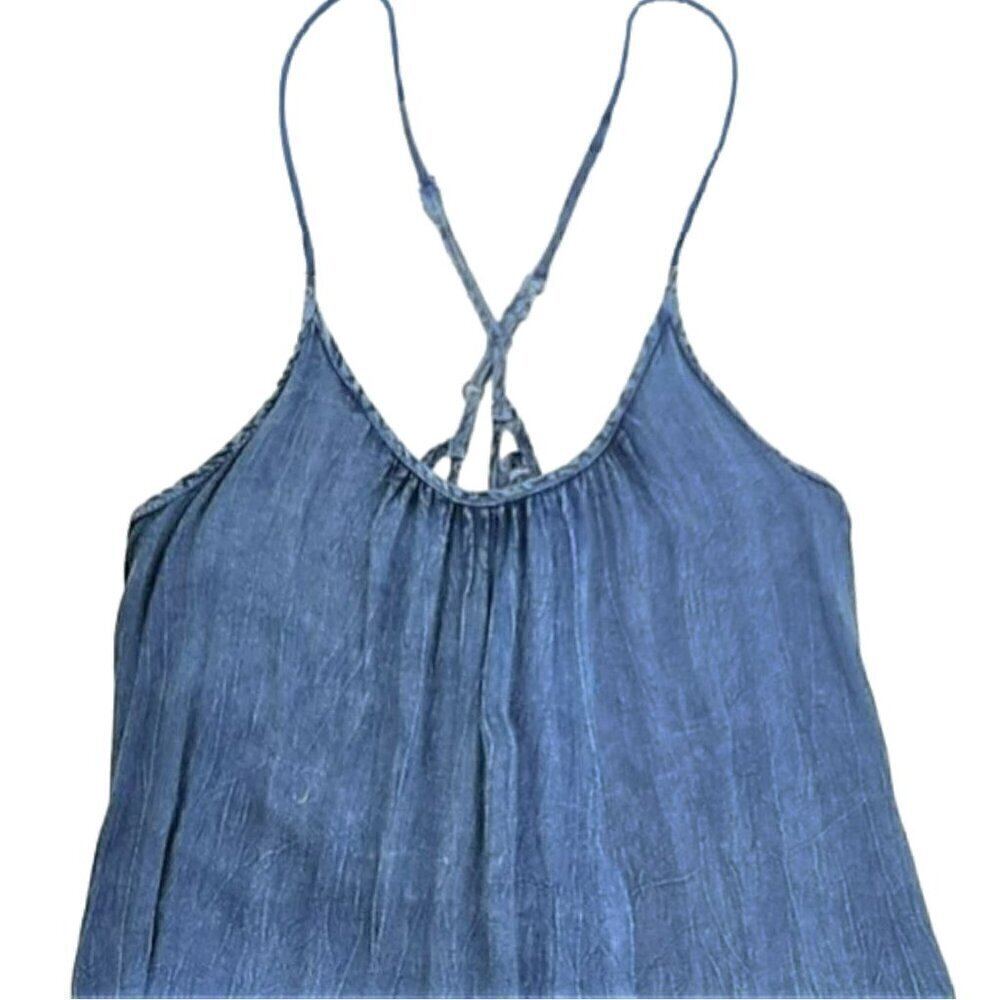 NWT BOHO ME Women's Tie Dye Strappy Beach Maxi Dress Cover Up - Picture 3 of 6